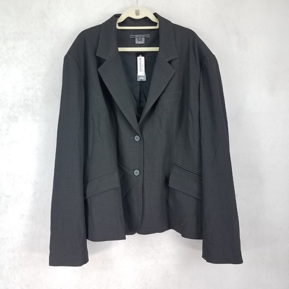 NWT Noel Asmar Uniforms Blazer Suit Jacket Career Heather Gray Women 6X Plus
